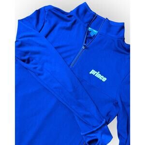 Prince Pickleball‎ Men's Ponte 1/4 Zip Pullover Jacket Blue Size Small